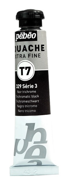 Pebeo T7 Gouache Paint Trichromatic Black 20ml