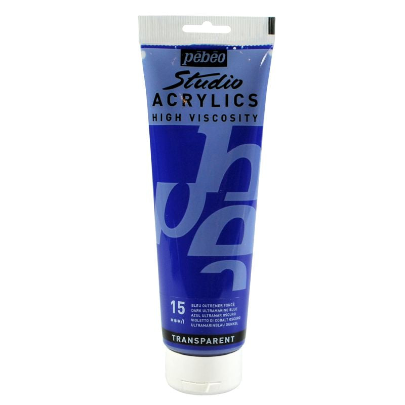 PEBEO STUDIO ACRYLIC PAINT DARK ULTRAMARINE BLUE