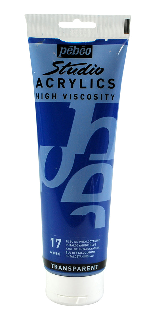 Pebeo Studio Acrylic Paint Phthalo Blue 250ml