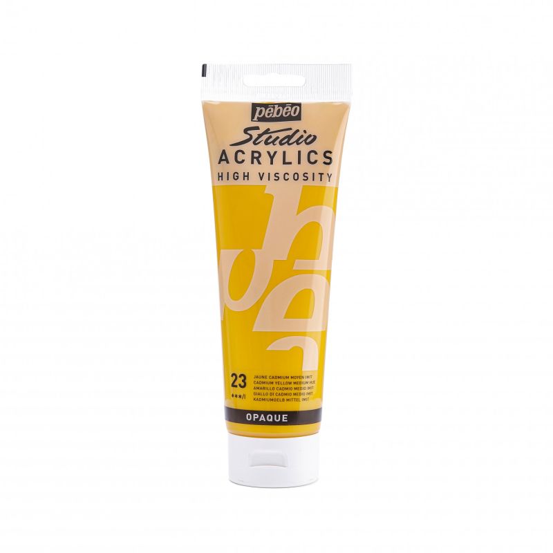 PEBEO STUDIO ACRYLIC PAINT CADMIUM YELLOW MEDIUM