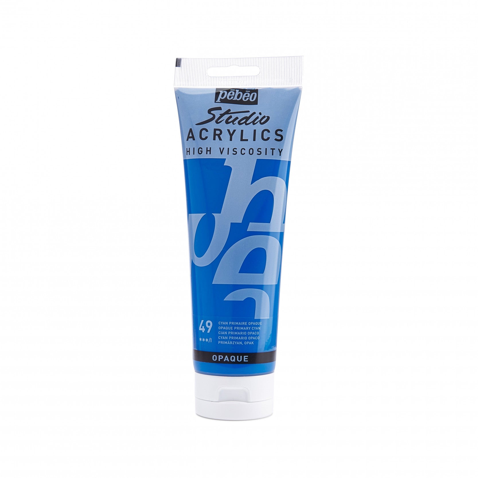 Pebeo Studio Acrylic Paint Primary Cyan Opaque