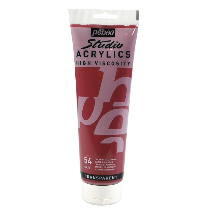 Pebeo Studio Acrylic Paint Alizarin Crimson 250ml