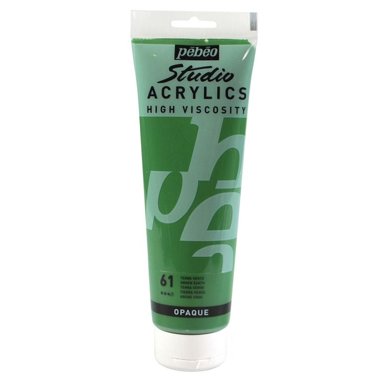 PEBEO STUDIO ACRYLIC PAINT EARTH GREEN 250ML