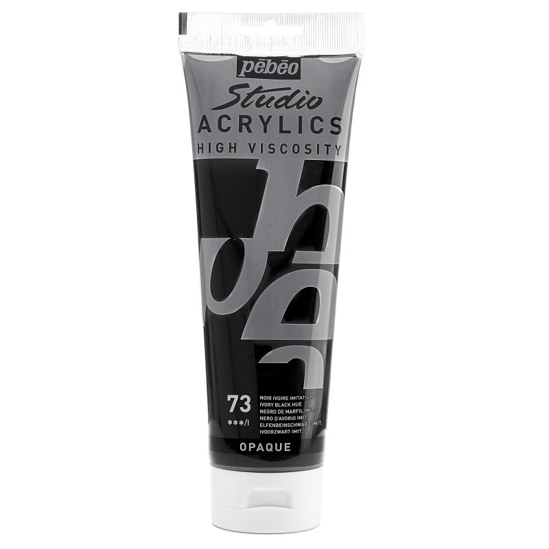 Pebeo Studio Acrylic Paint Ivory Black 250ml