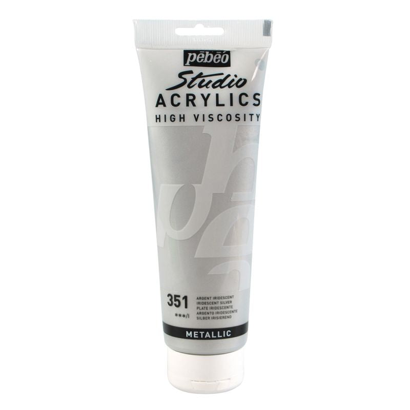 Pebeo Studio Acrylic Paint Iridescent Silver