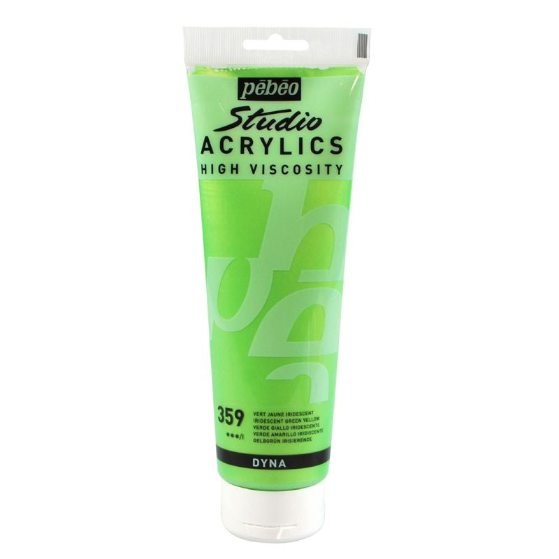 Pebeo Studio Acrylic Paint IRIDESCENT GREEN YELLOW