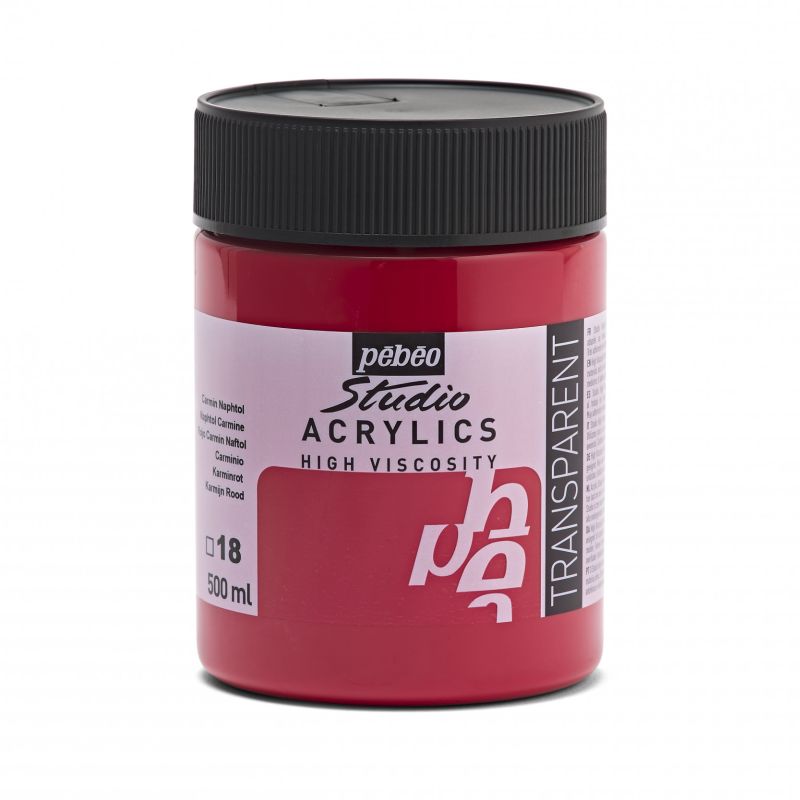 PEBEO STUDIO ACRYLIC PAINT NAPHTHOL CARMINE