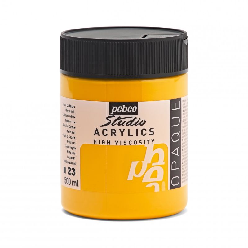 PEBEO STUDIO ACRYLIC PAINT CADMIUM YELLOW MEDIUM
