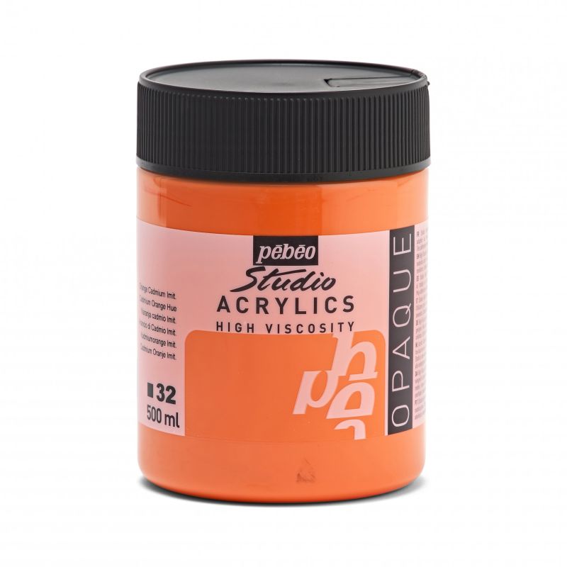 PEBEO STUDIO ACRYLIC PAINT CADMIUM ORANGE