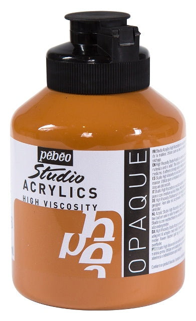 Pebeo Studio Acrylic Paint Raw Sienna 500ml