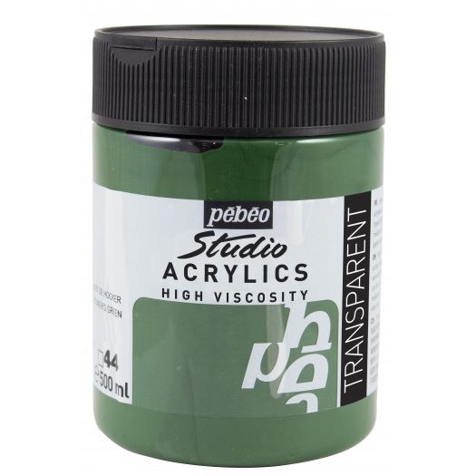 Pebeo Studio Acrylic Paint Hookers Green 500ml