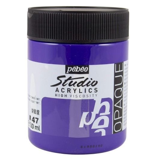 Pebeo Studio Acrylic Paint Dark Cobalt Violet 500ml