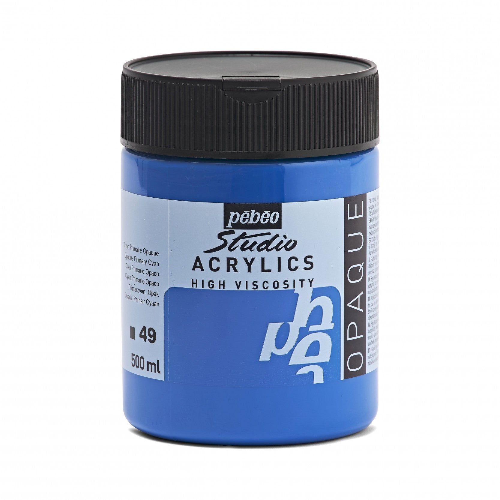 Pebeo Studio Acrylic Paint Primary Cyan Opaque