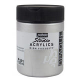 Pebeo Studio Acrylic Paint Iridescent Silver 500ml