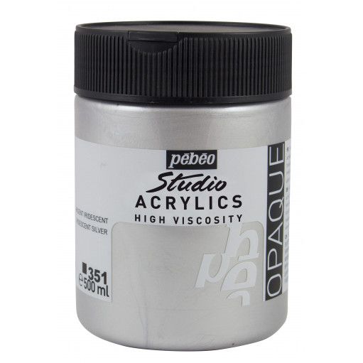 Pebeo Studio Acrylic Paint Iridescent Silver