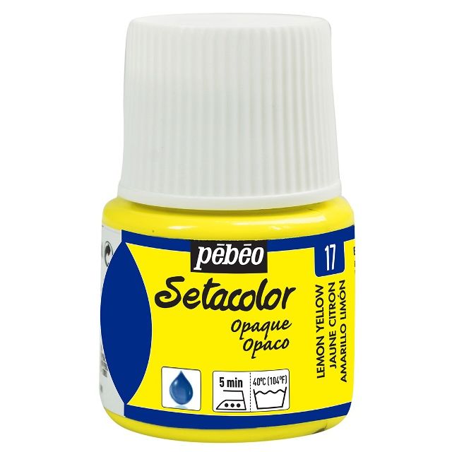 Pebeo Setacolor Fabric Paint Lemon Yellow 45ml
