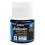 Pebeo Setacolor Fabric Paint Shimmer Black 45ml