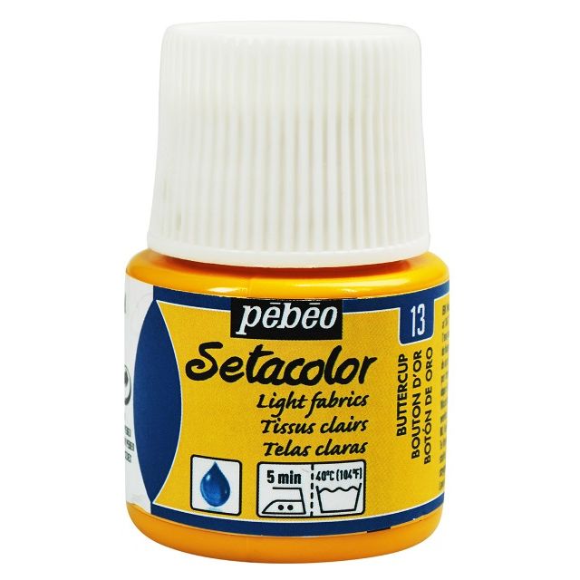 Pebeo Setacolor Light Fabric Paint Buttercup 45ml