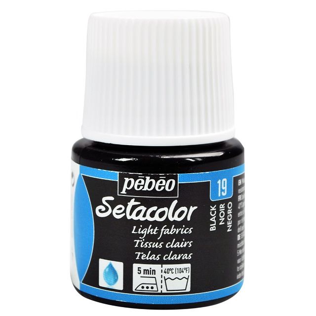 Pebeo Setacolor Light Fabric Paint Black