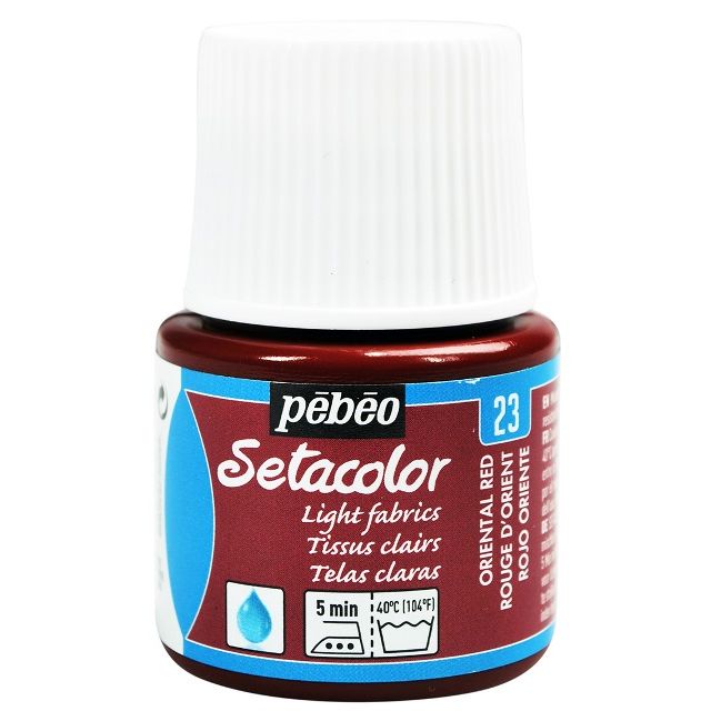 Pebeo Setacolor Light Fabric Paint Oriental Red