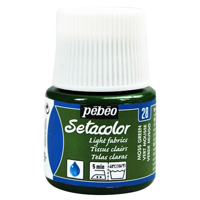 Pebeo Setacolor Light Fabric Paint Moss Green 45ml