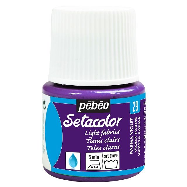Pebeo Setacolor Light Fabric Paint Violet 45ml