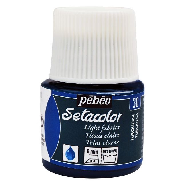 Pebeo Setacolor Light Fabric Paint Turquoise 45ml