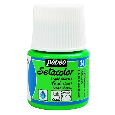 Pebeo Setacolor Light Fabric Paint Fluro Green