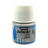 Pebeo Setacolor Light Fabric Paint Glitter Silver 45ml
