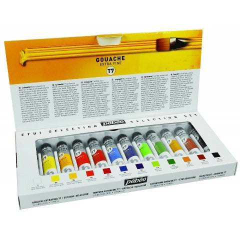 Pebeo T7 Gouache Paint Selection Set 12 SET