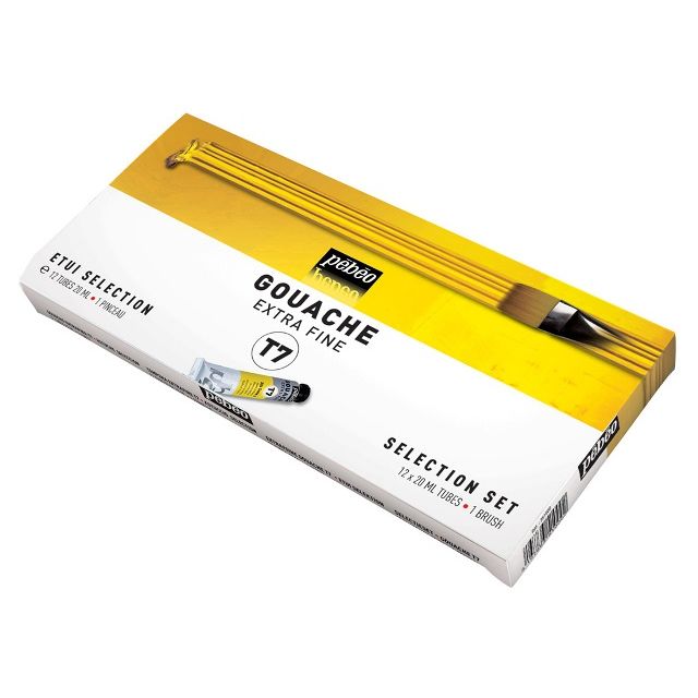 Pebeo T7 Gouache Paint Selection Set 12 SET