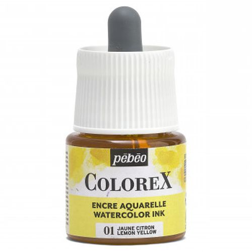 Pebeo Colorex Watercolour Ink Lemon Yellow 45ml
