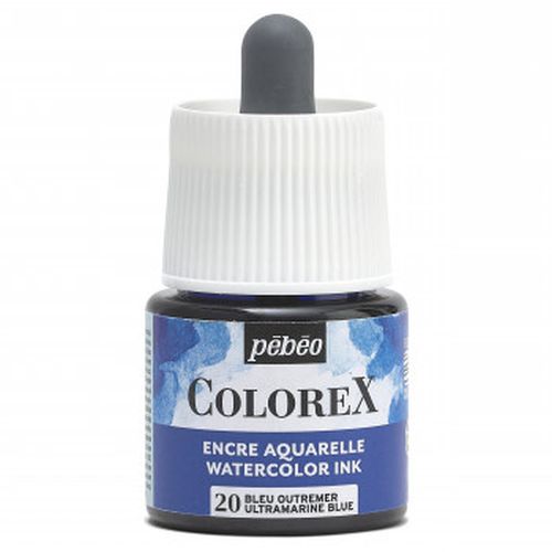 Pebeo Colorex Watercolour Ink Ultramarine Blue 45ml