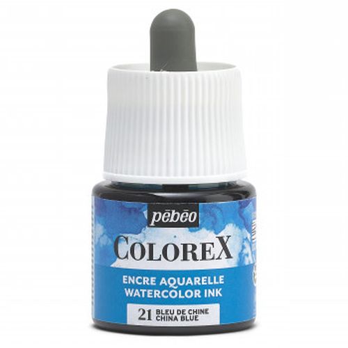 Pebeo Colorex Watercolour Ink China Blue 45ml