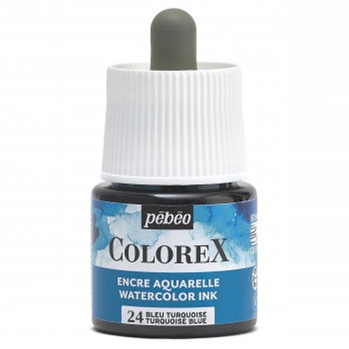 Pebeo Colorex Watercolour Ink Turquoise Blue 45ml