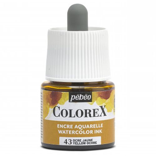 Pebeo Colorex Watercolour Ink Yellow Ochre 45ml