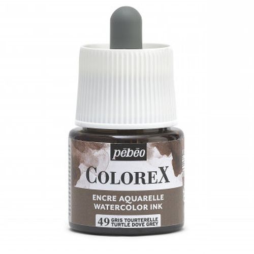 Pebeo Colorex Watercolour Ink Turtle Dove Grey 45ml