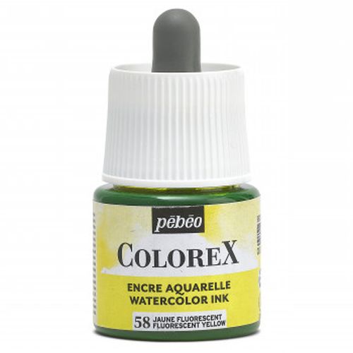 Pebeo Colorex Watercolour Ink Fluro Yellow 45ml