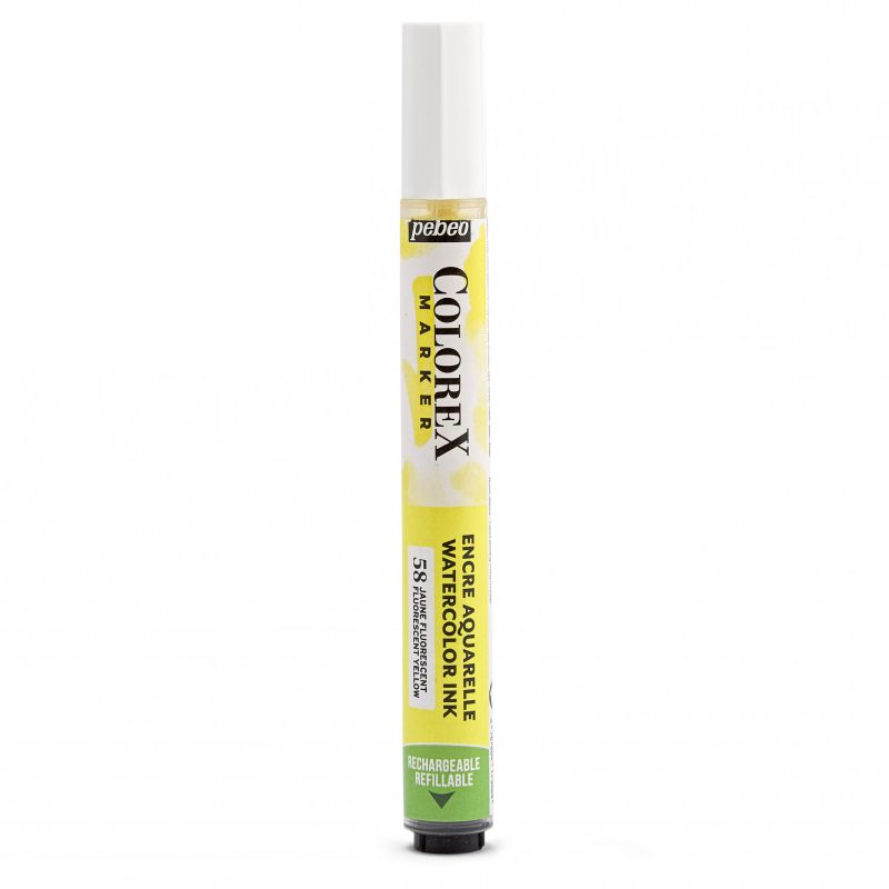 PEBEO COLOREX WATERCOLOUR INK MARKER FLUORESCENT YELLOW