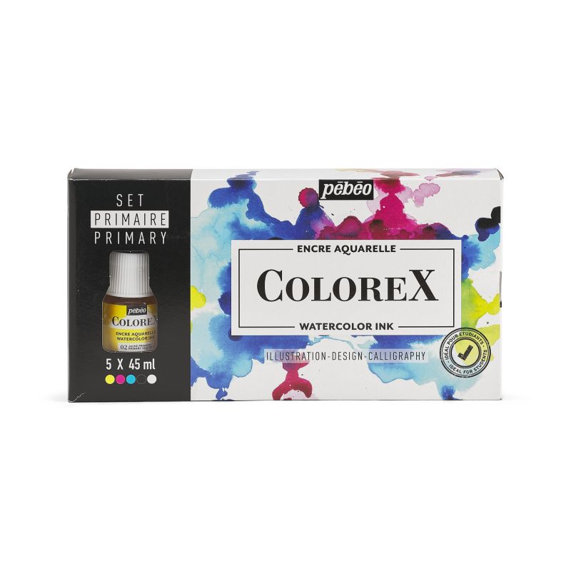 Pebeo Colorex Watercolour Ink Primary Set 5 SET