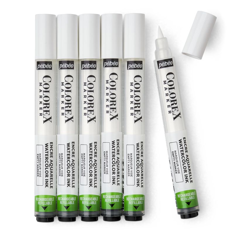 Pebeo Colorex Watercolour Ink Marker Empty Markers SET