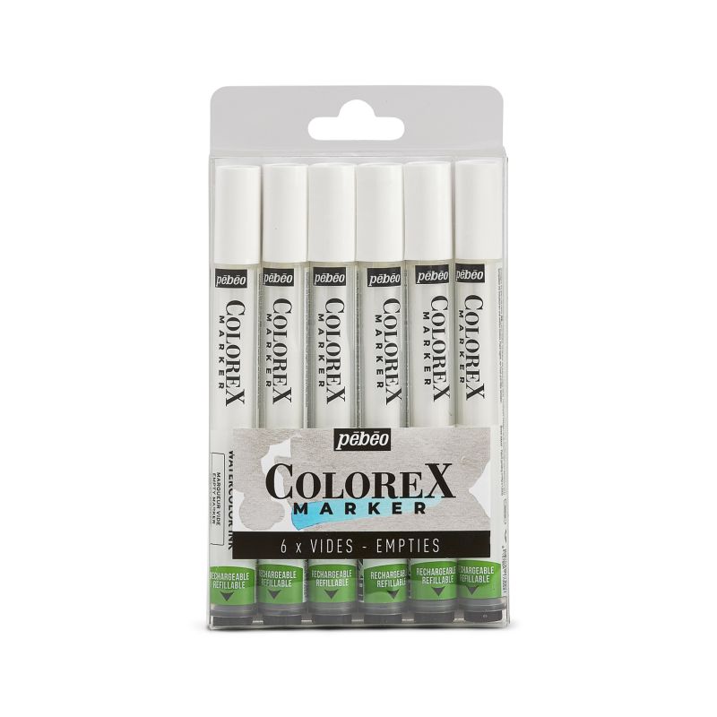 Pebeo Colorex Watercolour Ink Marker Empty Markers SET