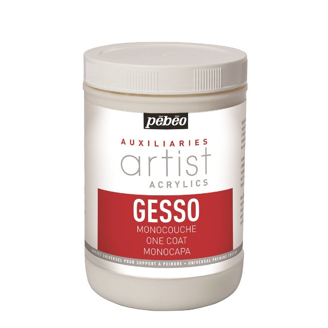 PEBEO ARTIST ACRYLIC MEDIUM ONE COAT GESSO WHITE