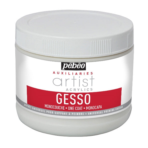 PEBEO ARTIST ACRYLIC MEDIUM ONE COAT GESSO WHITE