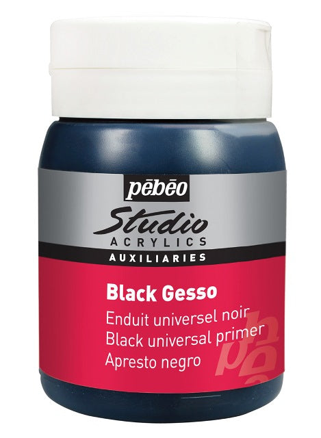 Pebeo Acrylic Medium Gesso Black 500ml