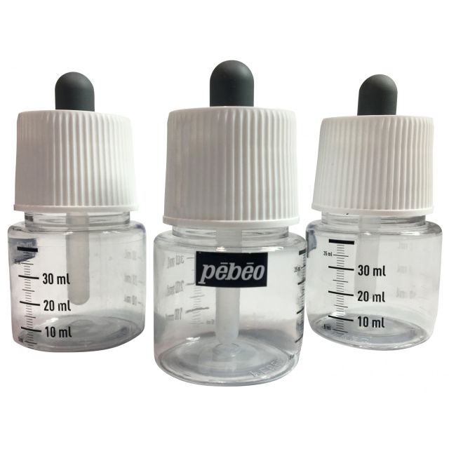 Pebeo Empty Dropper Bottle Packet 3 45ml