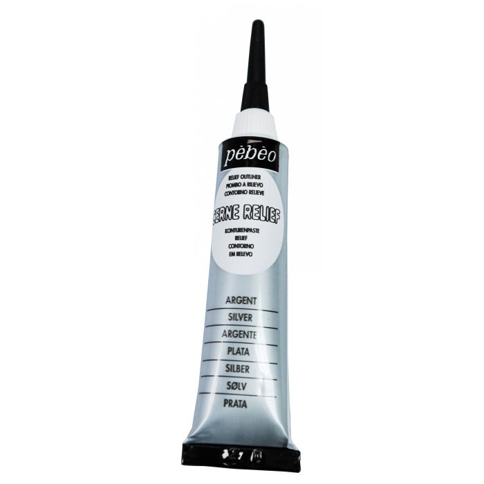 Pebeo Cerne Reflief Outliner Silver 20ml