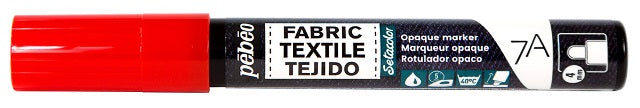 Pebeo 7A Opaque Fabric Paint Marker Red