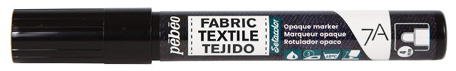 Pebeo 7A Opaque Fabric Paint Marker Black