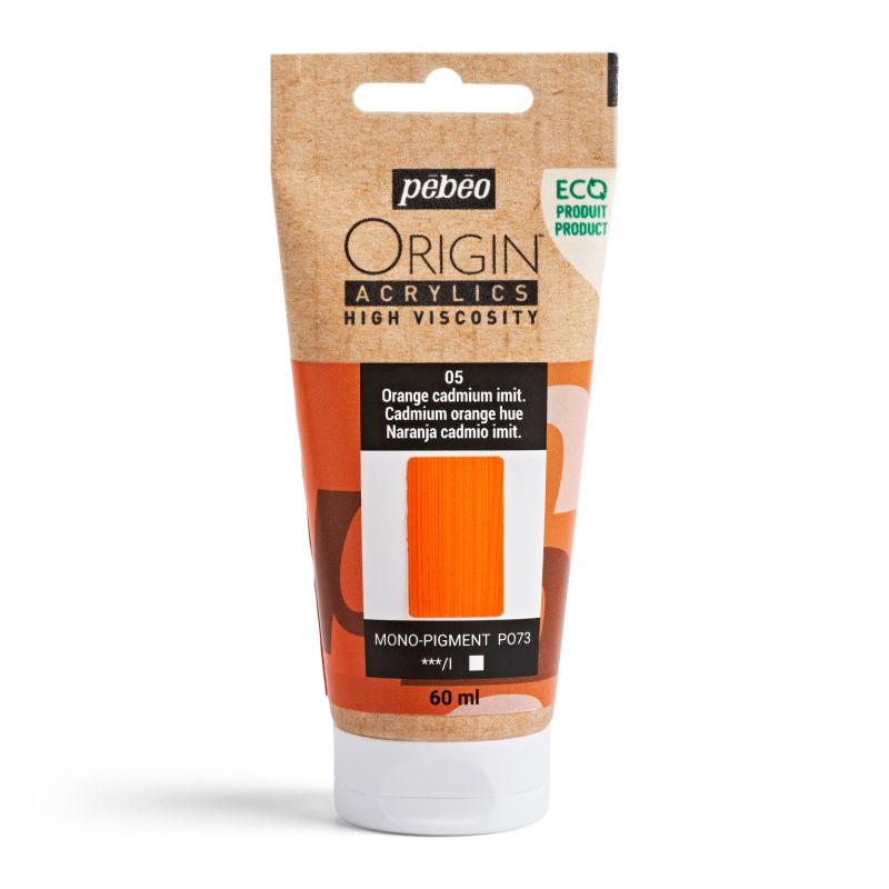 Pebeo Origin Acrylic Paint Cadmium Orange Hue 60ml